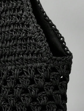 Bolsa de Crochê Natural com Alças Longas