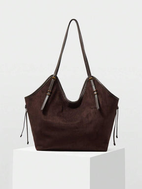 Bolsa de Palha com Alças de Couro e Ajuste Lateral