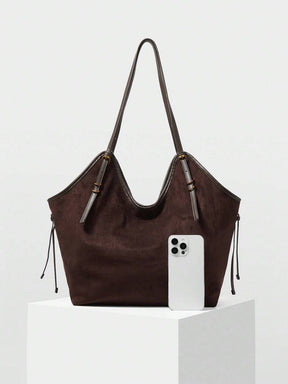 Bolsa de Palha com Alças de Couro e Ajuste Lateral