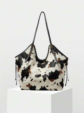 Bolsa de Palha com Alças de Couro e Ajuste Lateral